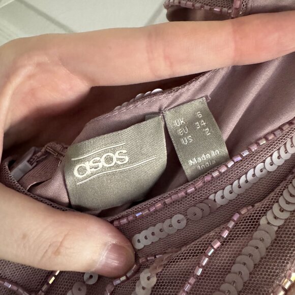 Asos Sequin Chiffon Maxi Evening Gown - Picture 4 of 4